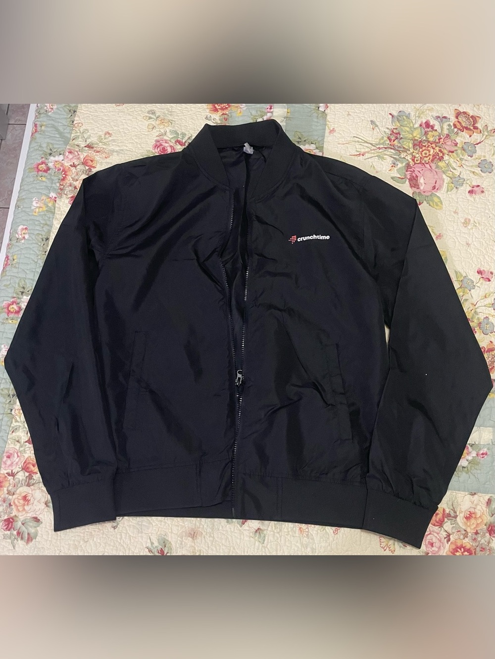 CrunchTime Men's Black Lightweight Bomber Jacket